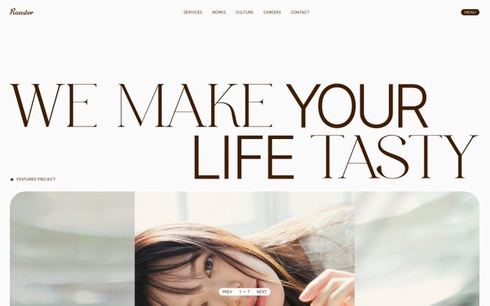 Inspirational website using Inter and Muse font
