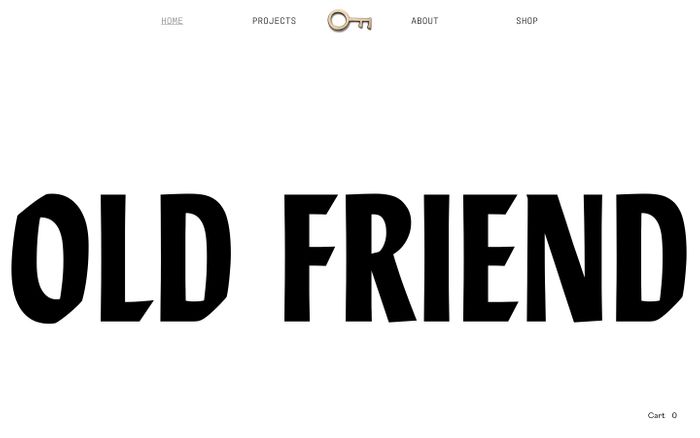 Screenshot of Old Friend website