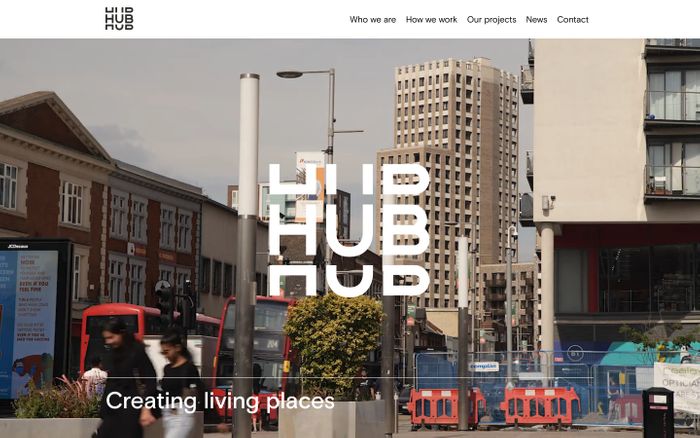 Screenshot of Hub website