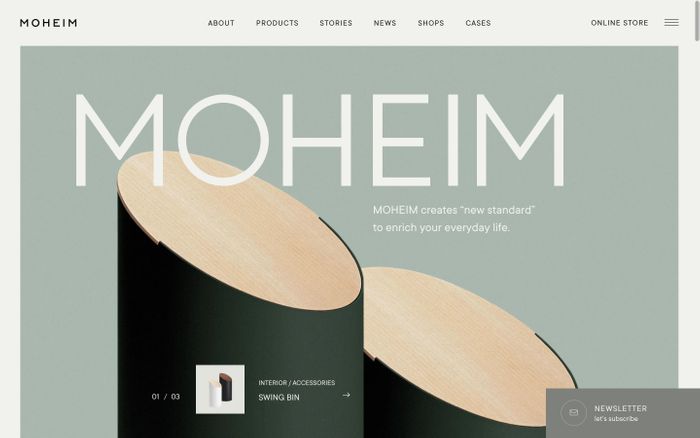 Screenshot of Moheim website