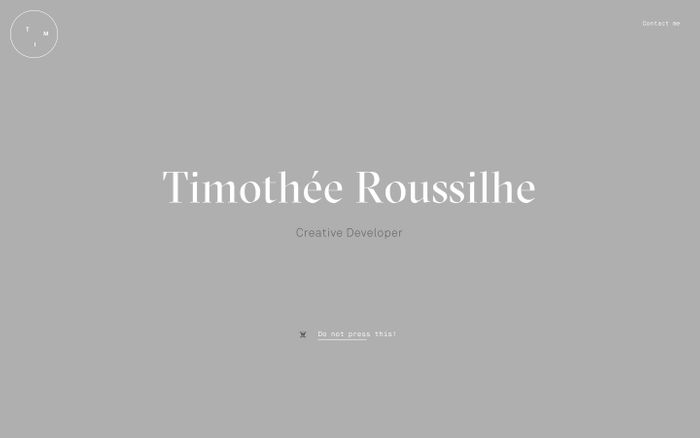 Screenshot of Tim Roussilhe website