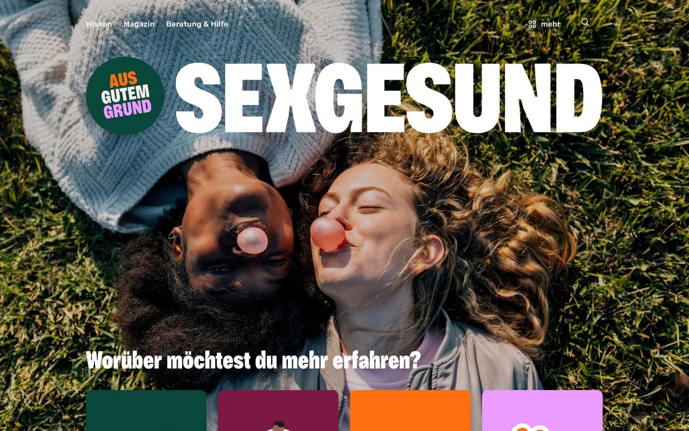 Screenshot of Sexgesund website