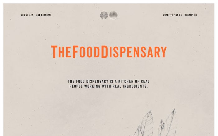 Screenshot of The Food Dispensary website