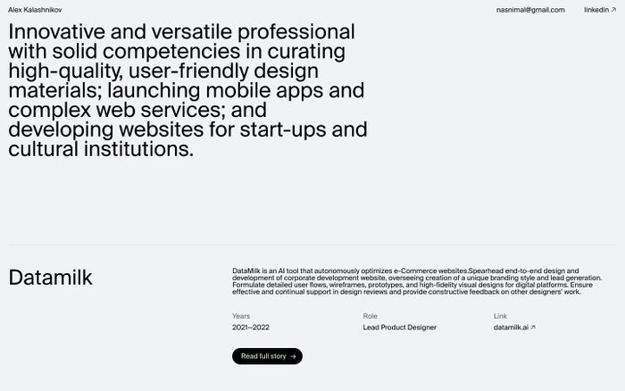 preview of Inspiration of portfolios built with Webflow