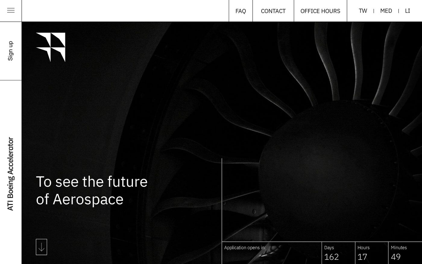 Screenshot of ATI Boeing Accelerator website
