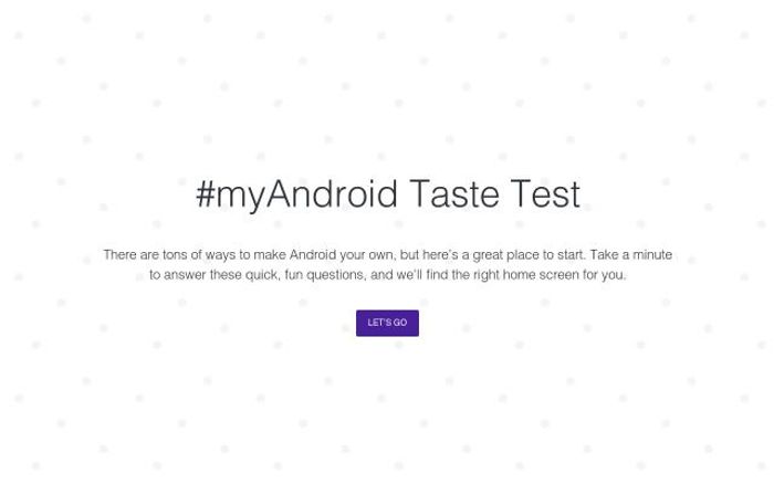 Screenshot of Android website