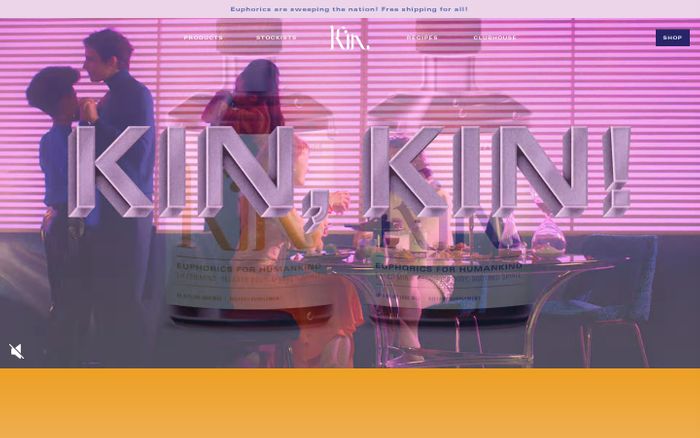 Screenshot of Kin Euphorics website