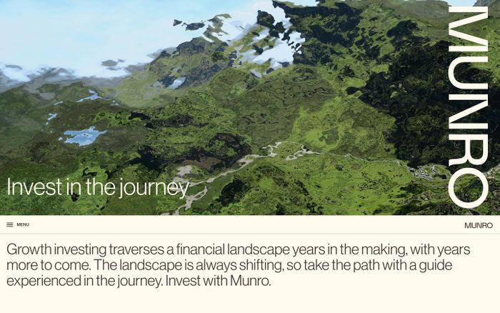 Screenshot of Munro Partners website