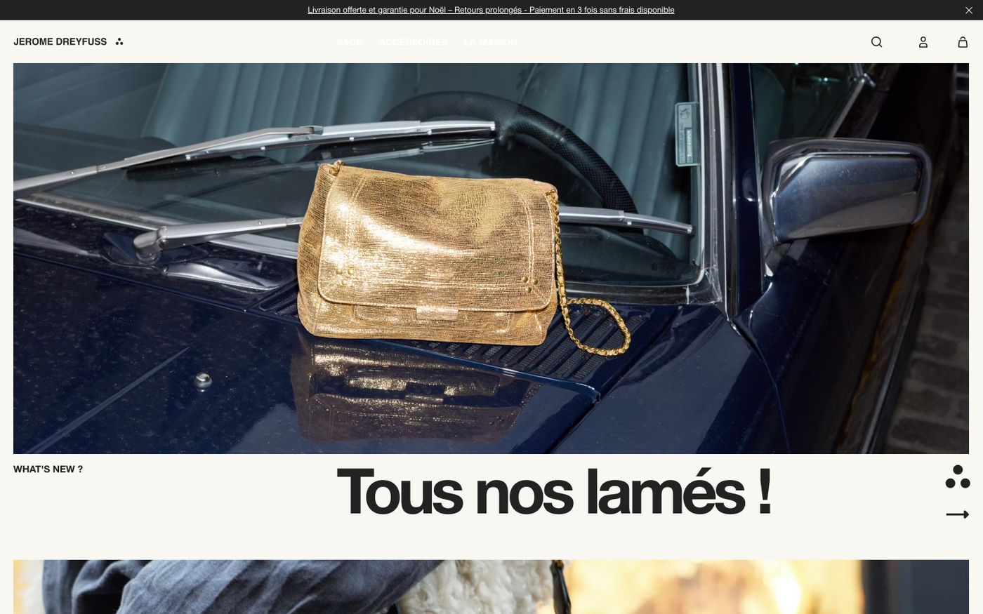 Screenshot of Jérôme Dreyfuss website