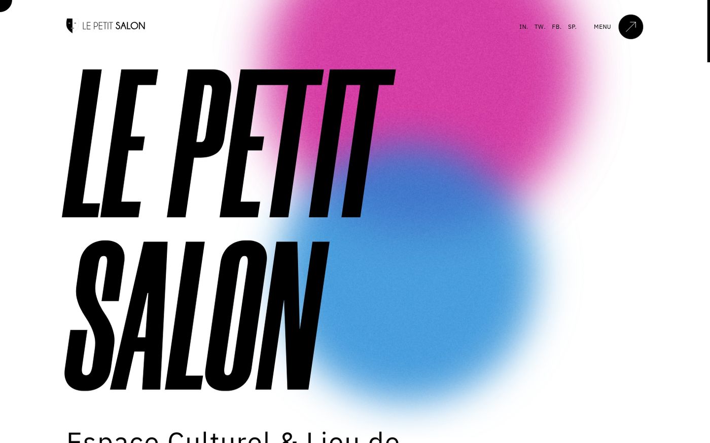 Screenshot of Le petit salon website