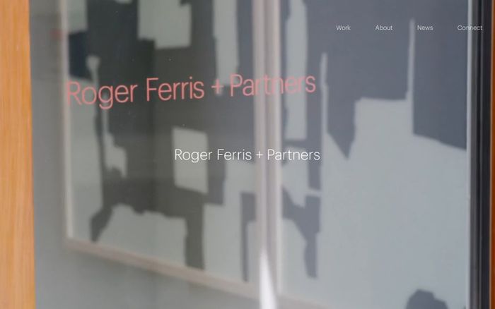 Screenshot of Roger Ferris + Partners | Connecticut Architecture Firm website