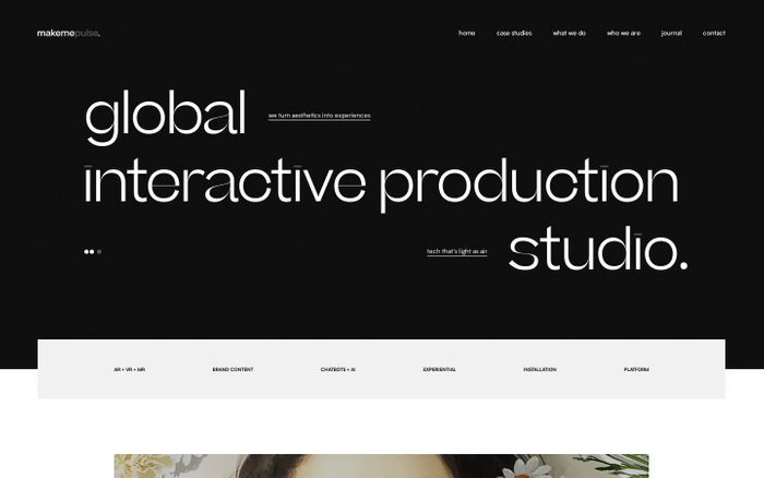 Inspirational website using Beatrice and Biotif font