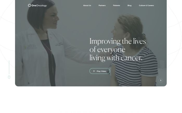 Screenshot of OneOncology website