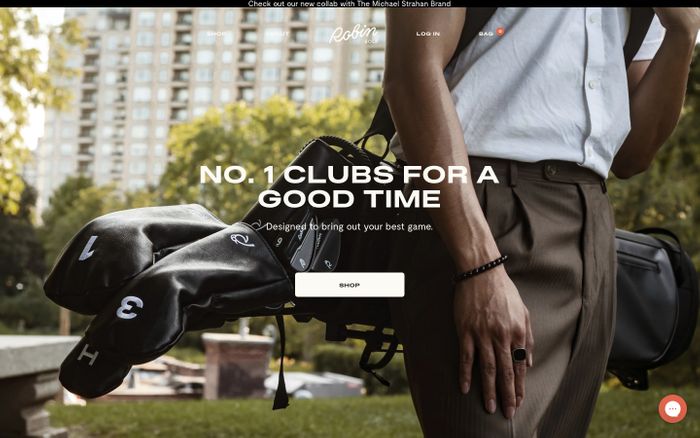 Screenshot of Robin Golf website