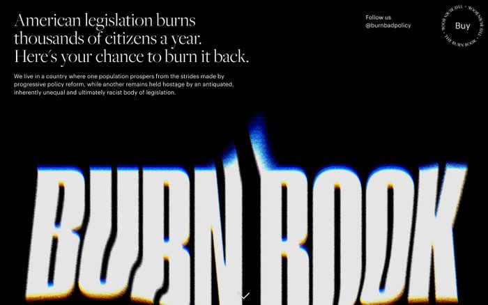 Screenshot of The Burn Book website