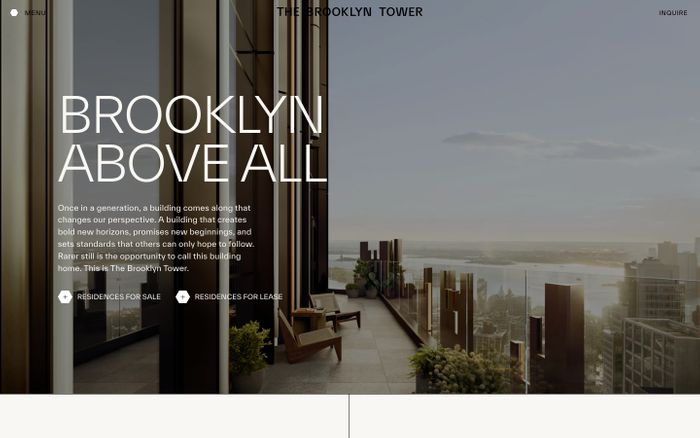 Screenshot of The Brooklyn Tower website