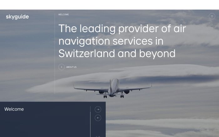 Screenshot of Skyguide website