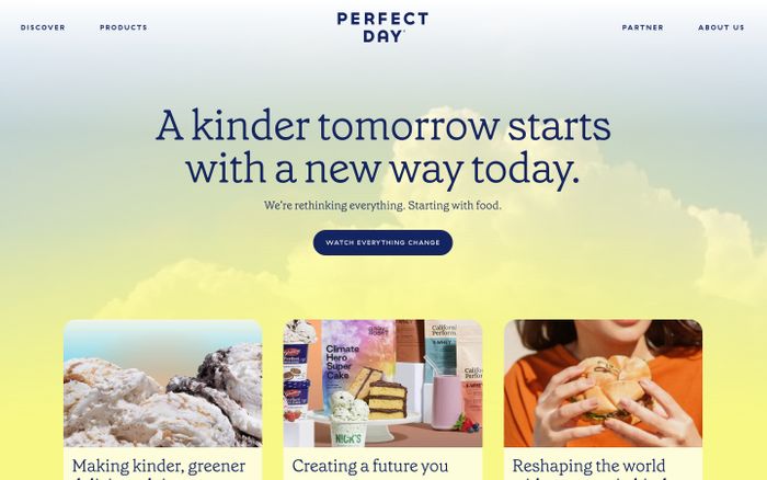 Screenshot of Perfect Day website