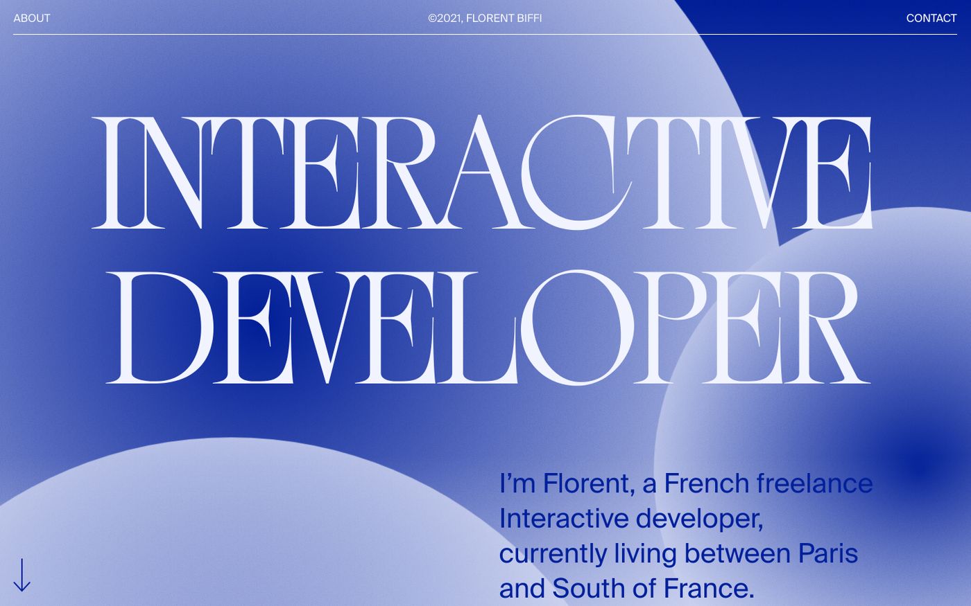 Screenshot of Florent Biffi website