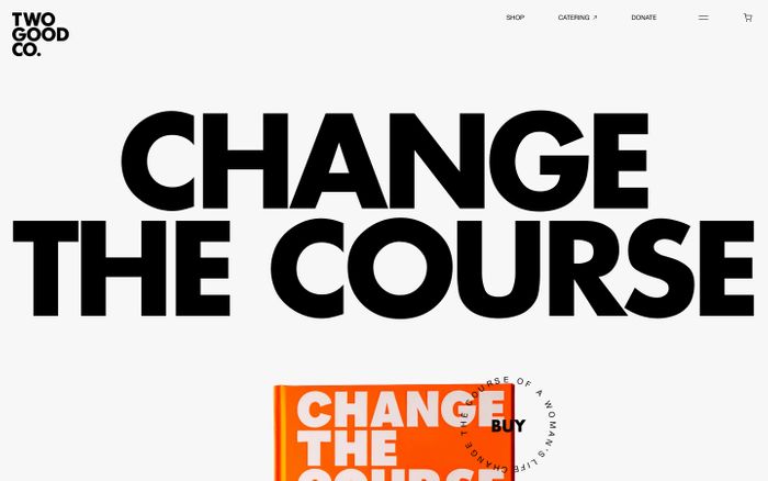 Inspirational website using ABC Social, Futura and Helvetica Neue font