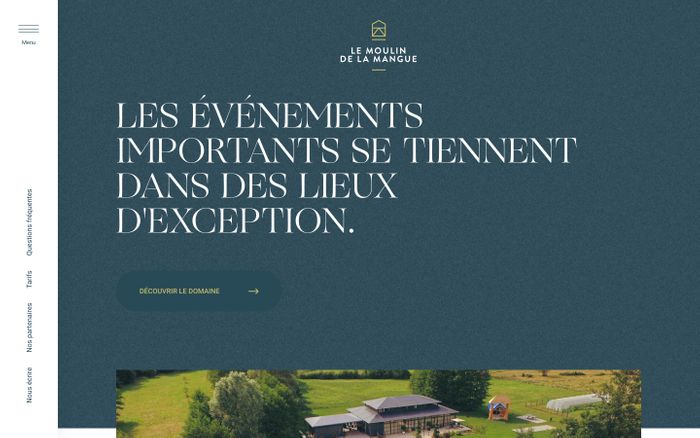 Screenshot of Le moulin de la mangue website