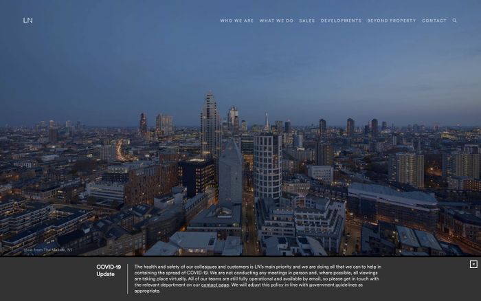 Screenshot of Londonewcastle website