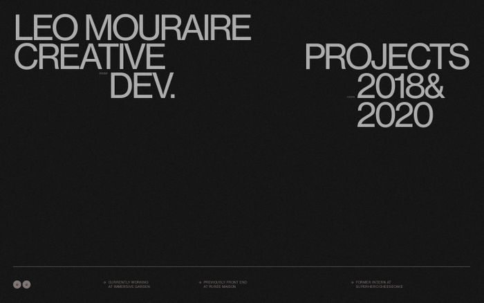 Screenshot of Leo Mouraire website