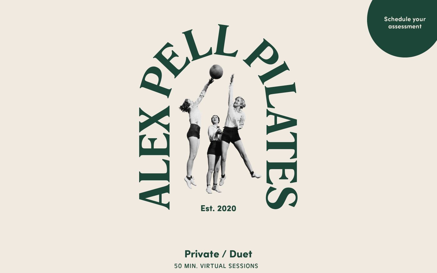 Screenshot of Alex Pell Pilates website