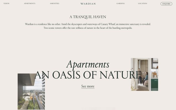 Inspirational website using Nimbus Roman and Portrait font