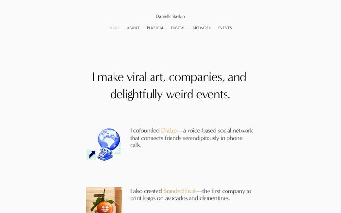 Inspirational website using Bookmania, Europa, Freight Sans and Minerva Modern font