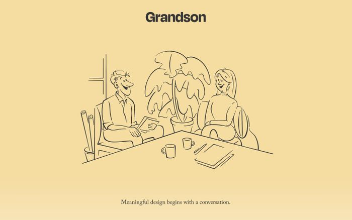 Screenshot of Grandson website