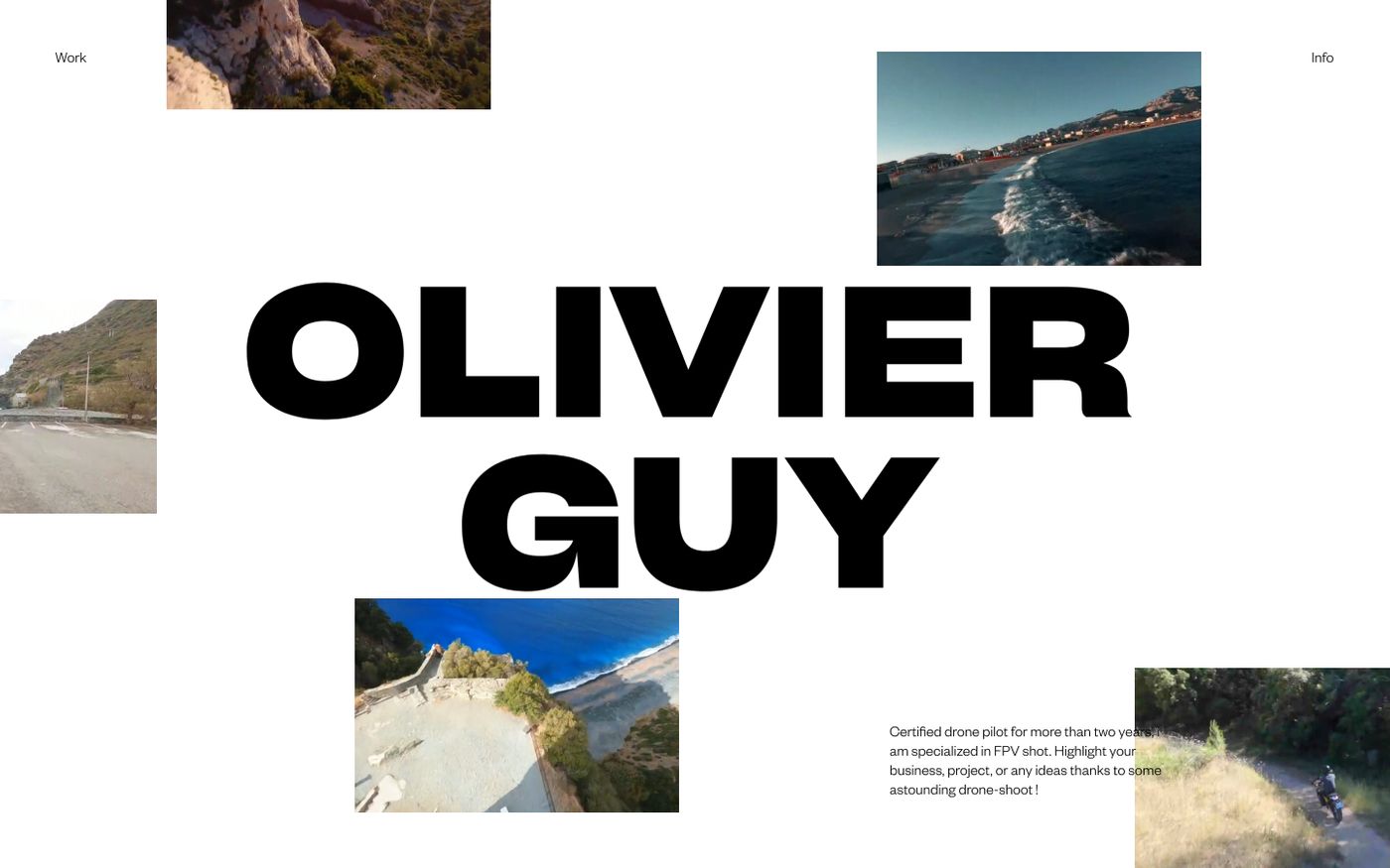 Screenshot of Olivier Guy website
