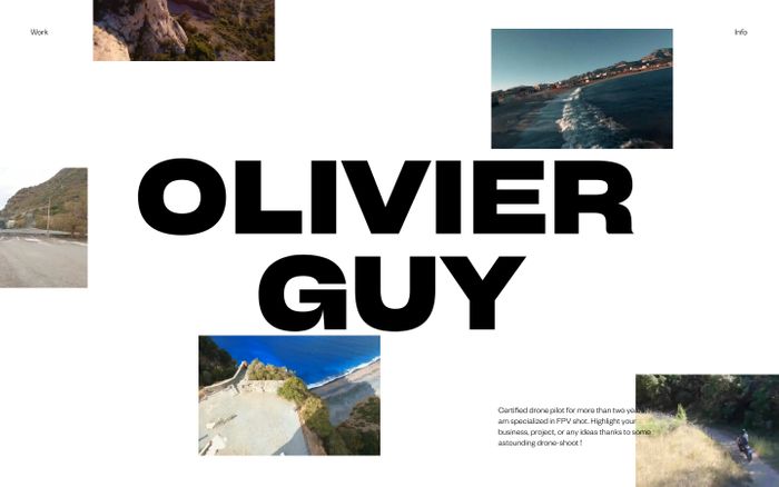 Screenshot of Olivier Guy website