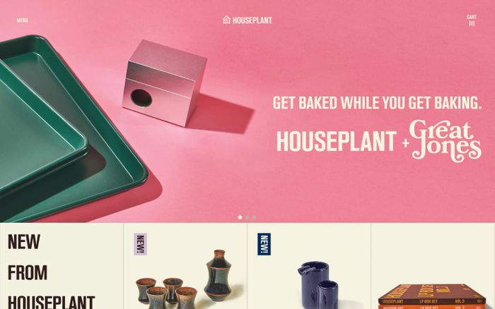Inspirational website using Helvetica Neue, Houseplant and Roboto font