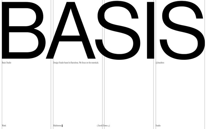 Screenshot of Basis Studio website