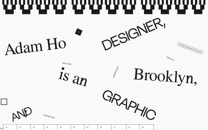 Inspirational website using Degular and GT Alpina Typewriter font