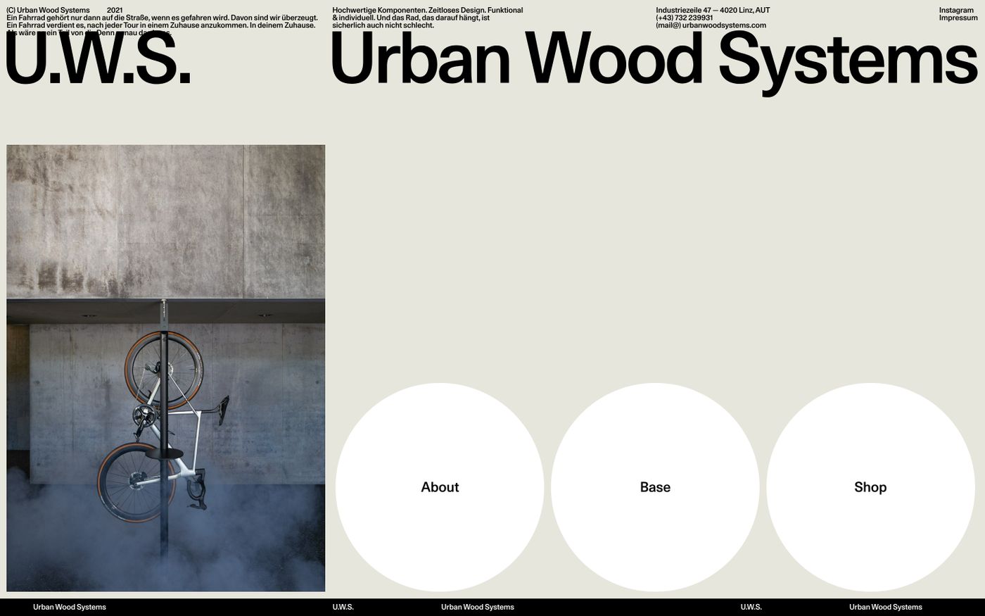 Screenshot of Urban Wood Systems website