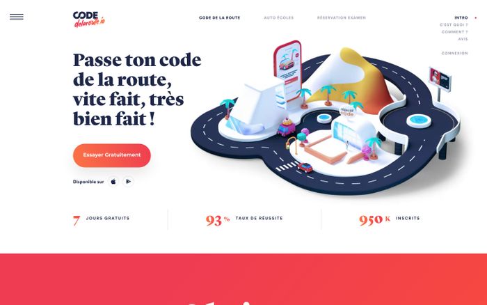 Screenshot of Code de la Route website