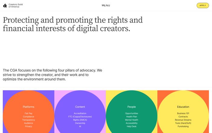 Inspirational website using Inter and Noto Serif font