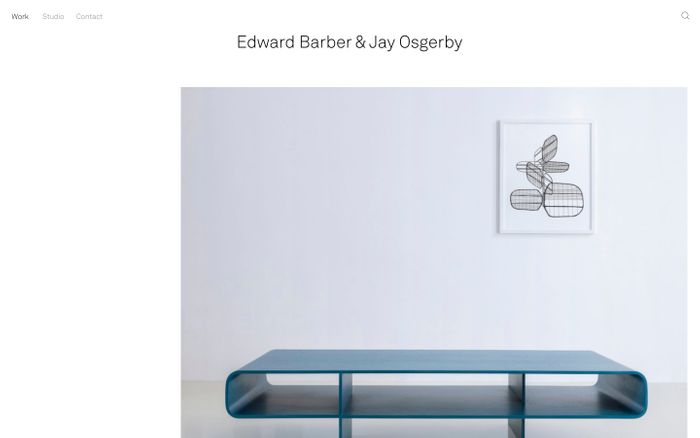 Screenshot of Barber Osgerby website