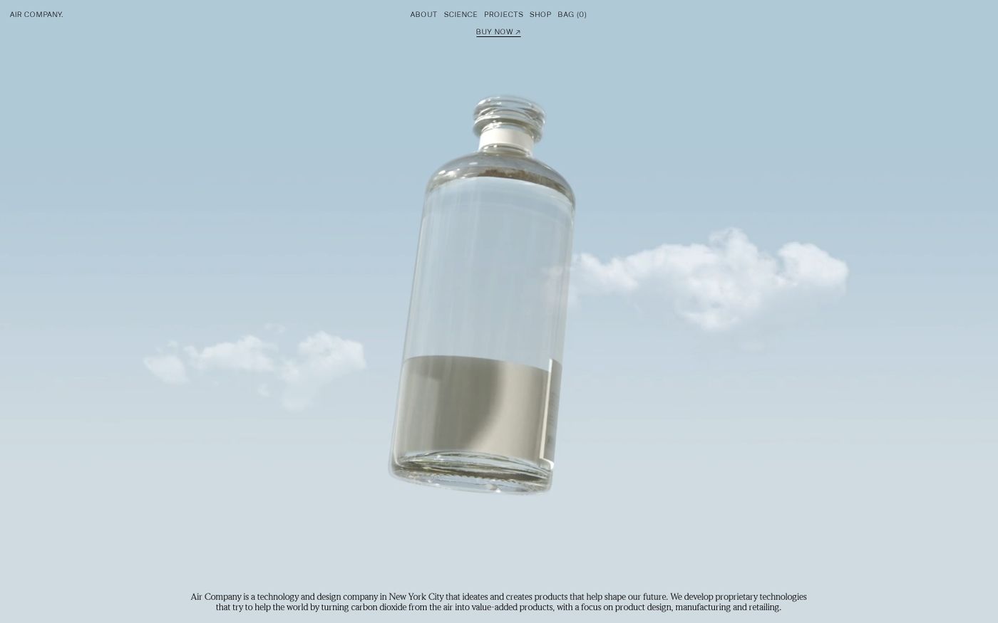 Screenshot of Air Company website