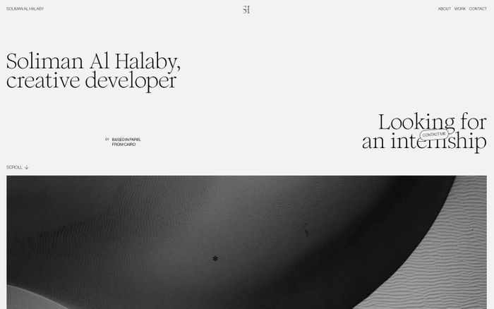 Inspirational website using Neue Haas Grotesk and Romie font