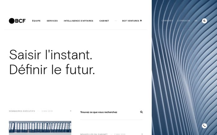 Screenshot of BCF Avocats d'affaires website
