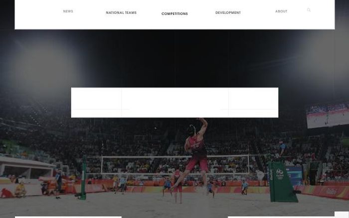 Screenshot of Volleyball website