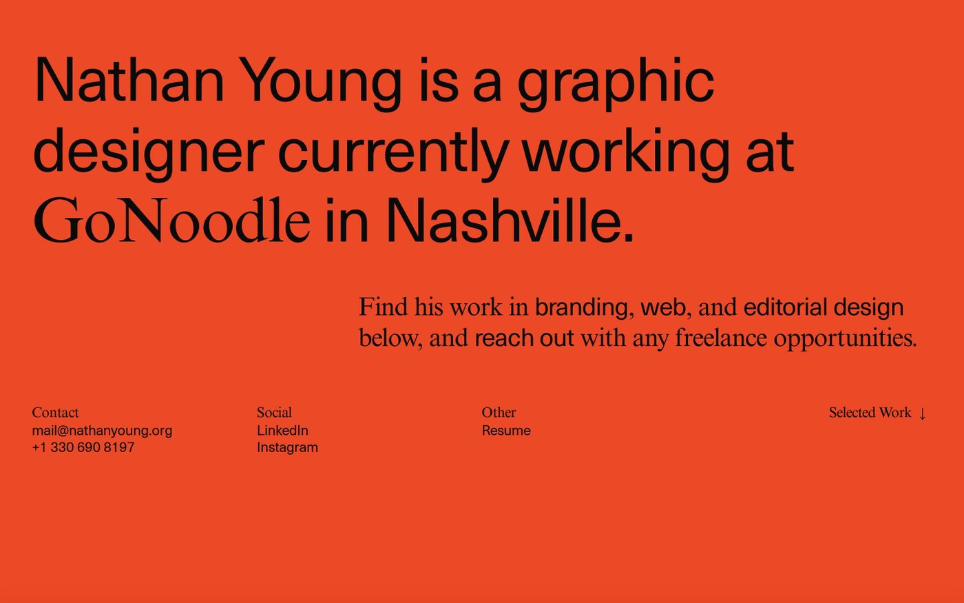 Screenshot of Nathan Young website