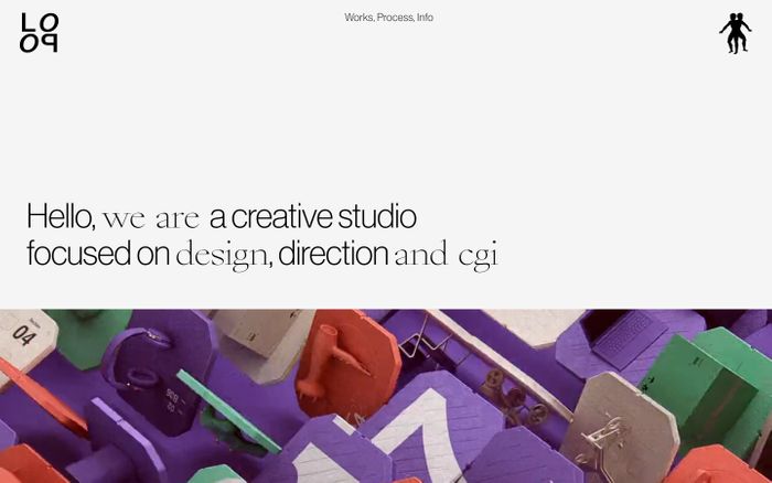 Inspirational website using Glossy and Neue Haas Grotesk font