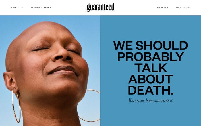 Inspirational website using Editorial New and Founders Grotesk font