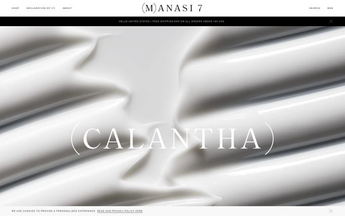 Inspirational website using Manasi7 Text, Manasi7 Typewriter and Neue Haas Grotesk font