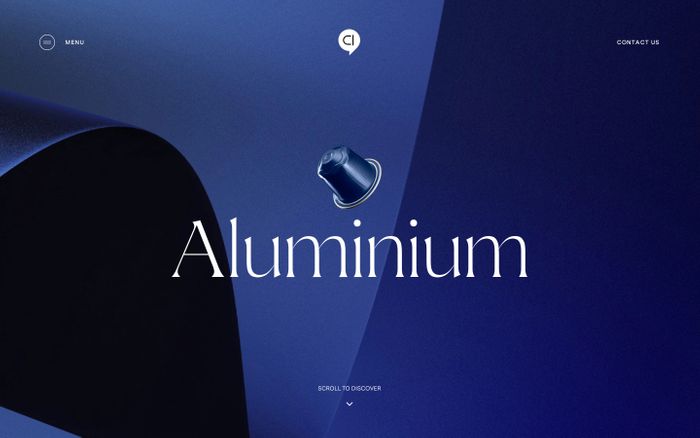 Screenshot of Capsul’in aluminium website