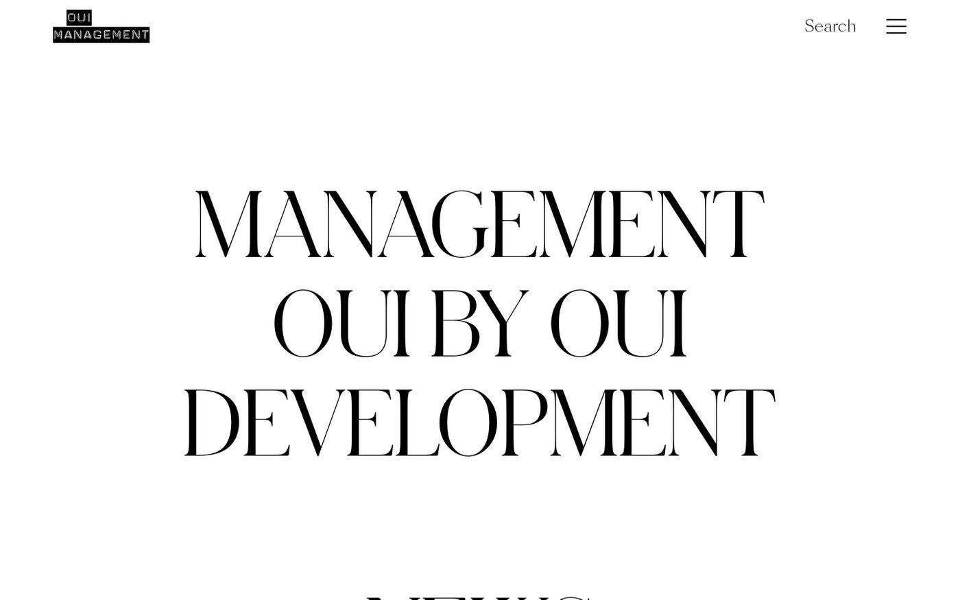 Screenshot of Oui Management website